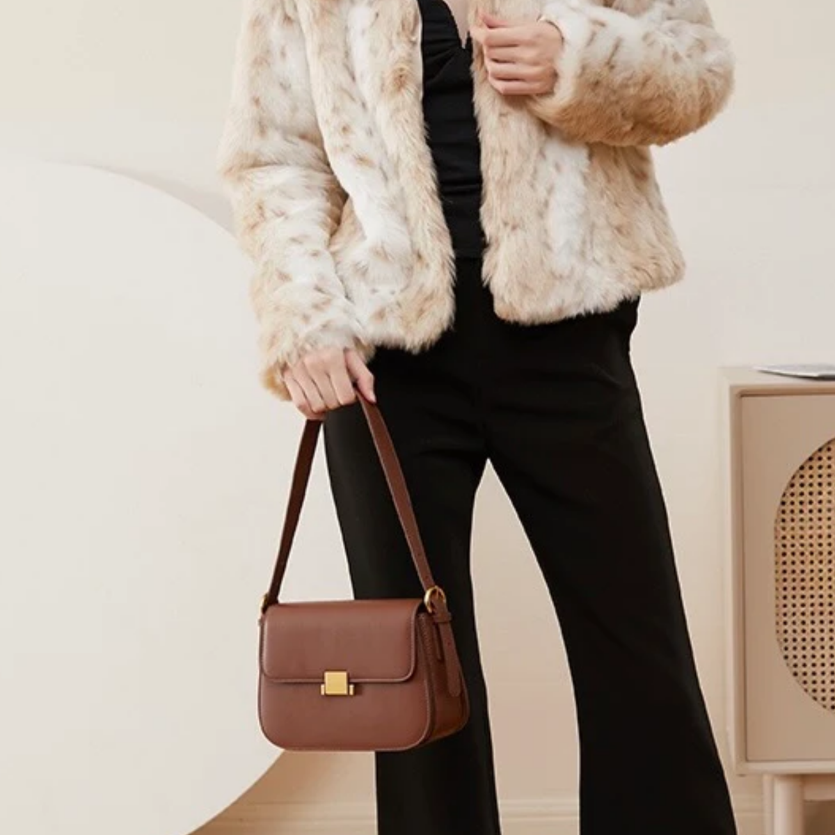 Thaléne Genuine Leather Shoulder Crossbody Bag