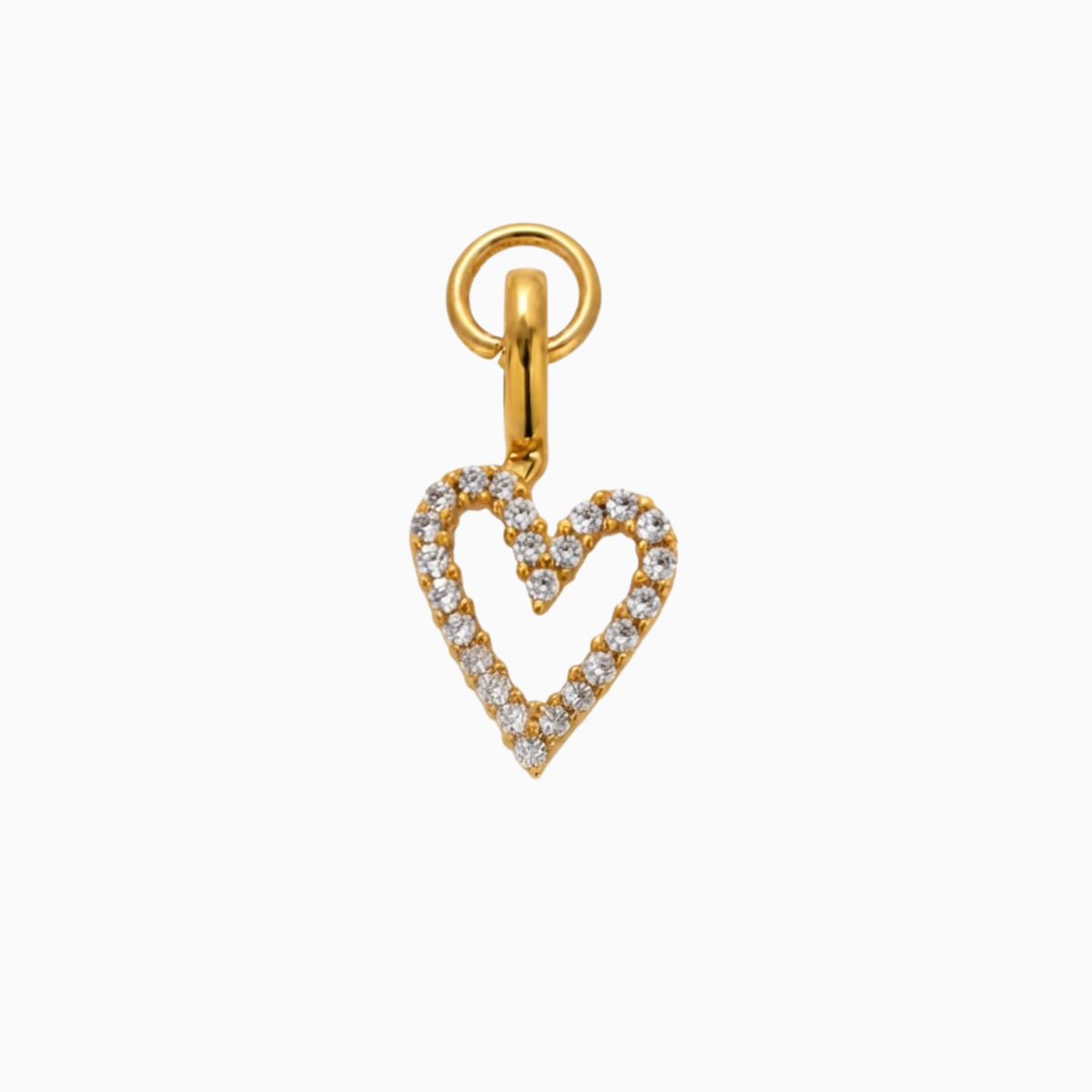 Charms - Pendentif cœur serti de cristaux