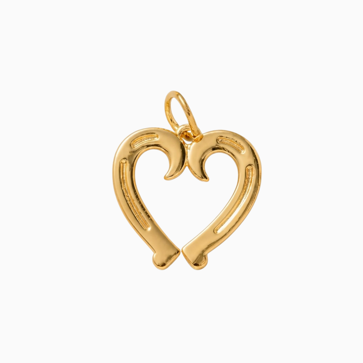 Breloques - Pendentif cœur d’abondance doré