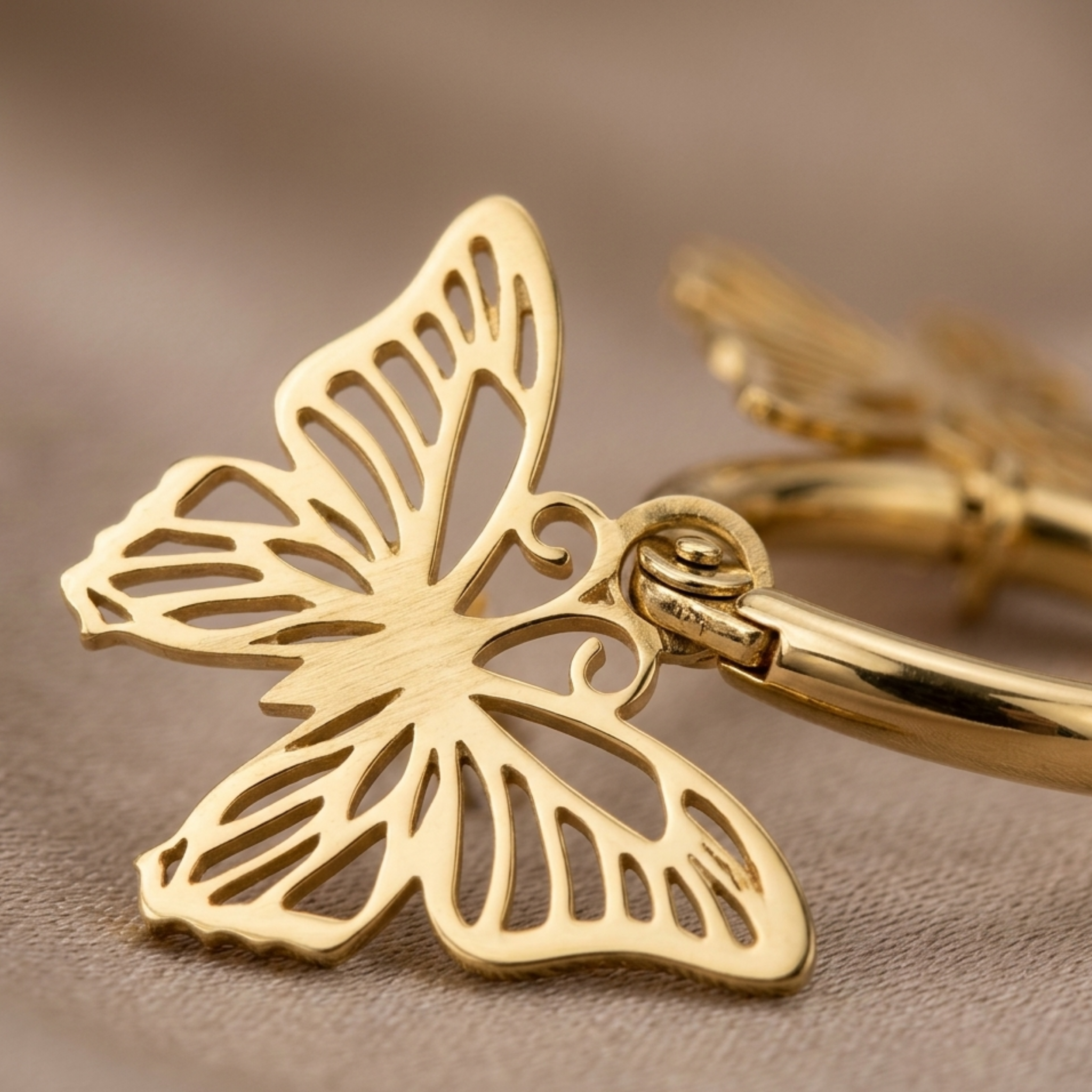 Elysia Butterfly Hoop Earrings