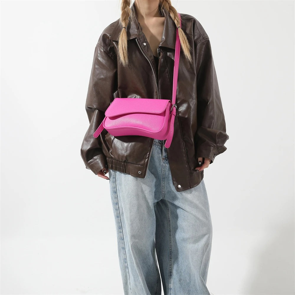 Celestia Curve Baguette Shoulder Bag