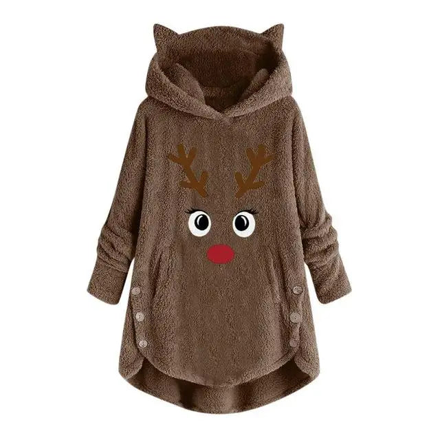 Reindeer Hoodie With Cat Ears