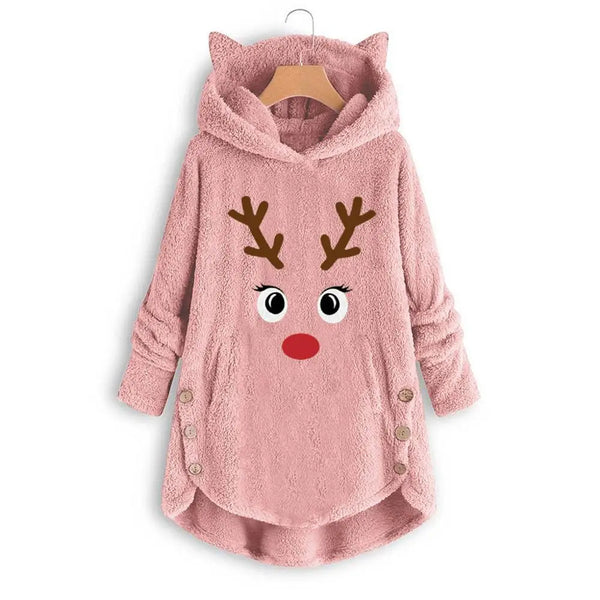 Reindeer Hoodie With Cat Ears