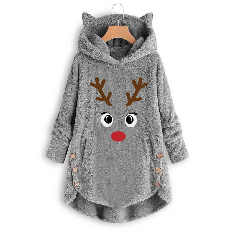 Reindeer Hoodie With Cat Ears