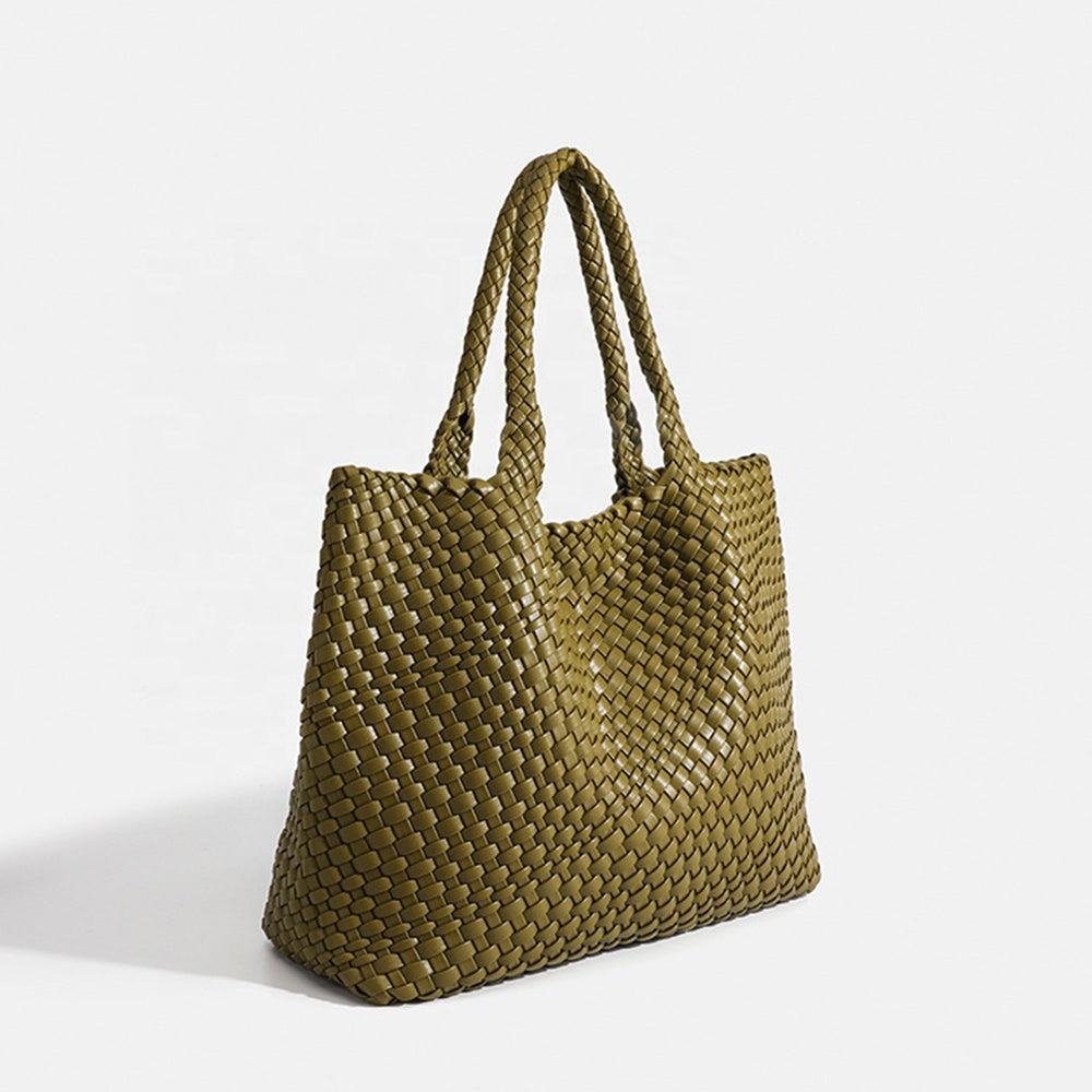 Elara Woven Luxe Tote
