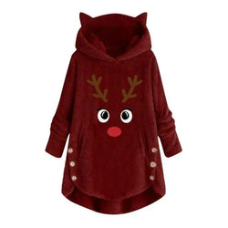 Reindeer Hoodie With Cat Ears