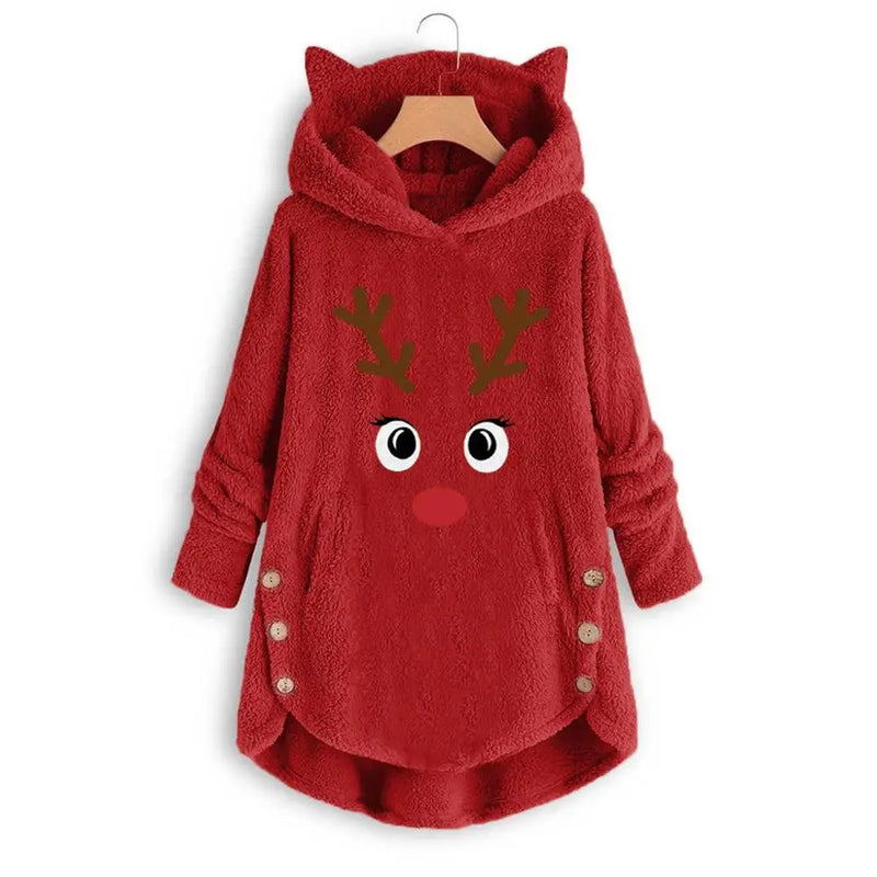 Reindeer Hoodie With Cat Ears