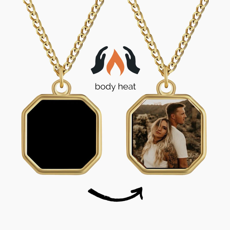 Personalized Heat-Activated Photo Necklace – Custom Memory Pendant