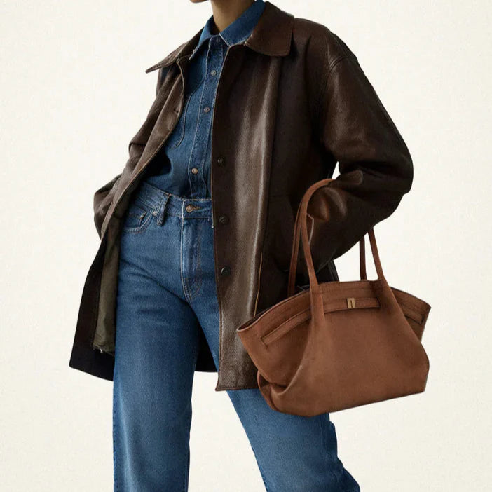 Borsa Tote Maxi in Camoscio Allure