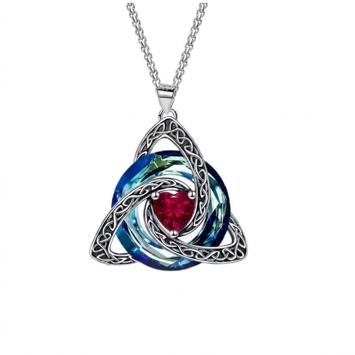 Hannah Trinity Knot Birthstone Pendant Necklace