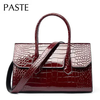 Luxury Crocodile Skin Pattern Leather Bag