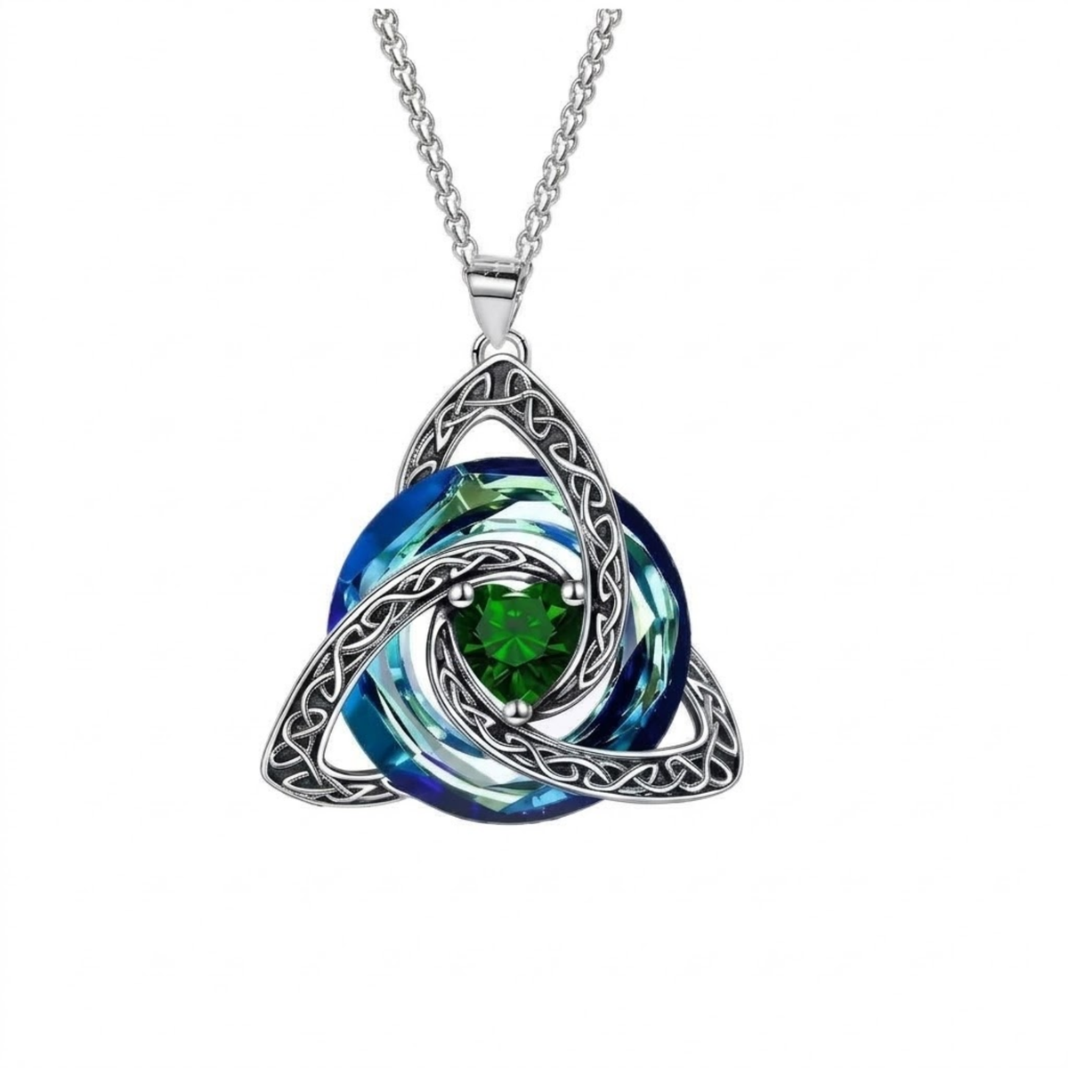 Hannah Trinity Knot Birthstone Pendant Necklace