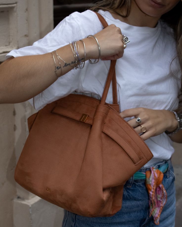 Allure Maxi Suede Tote Bag