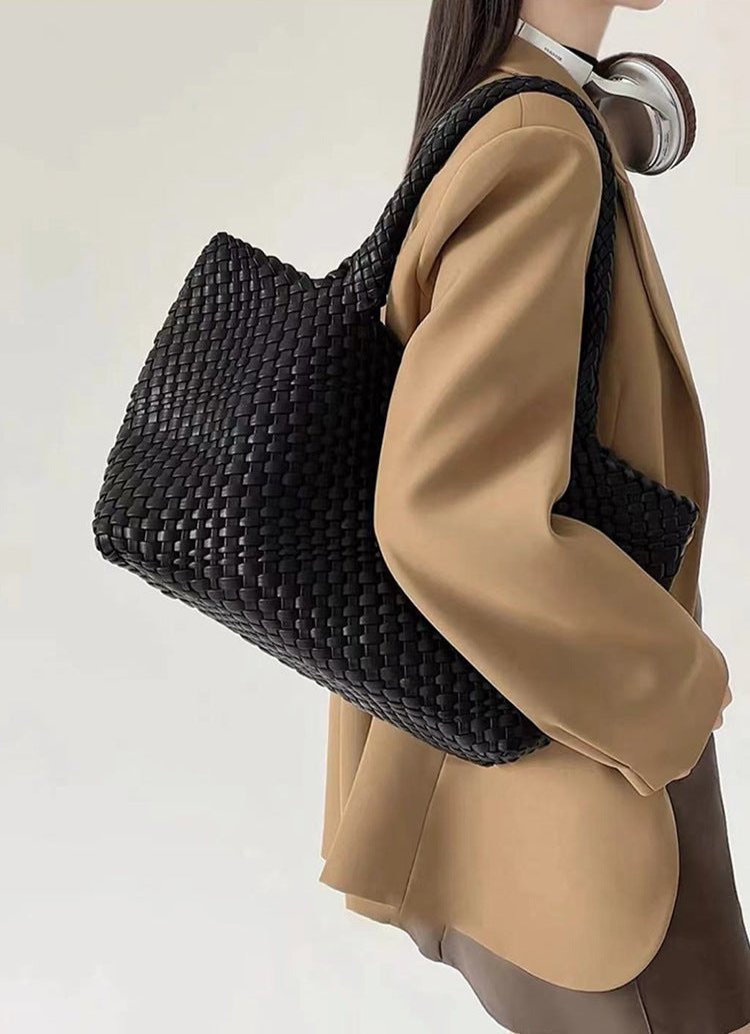 Elara Woven Luxe Tote