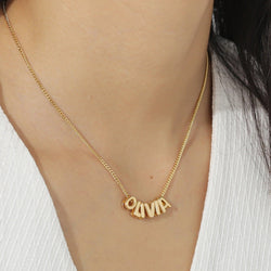 Personalised Olivia Bubble Name Necklace