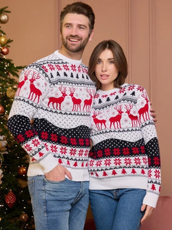 Classic Red Sweater for Christmas Couple