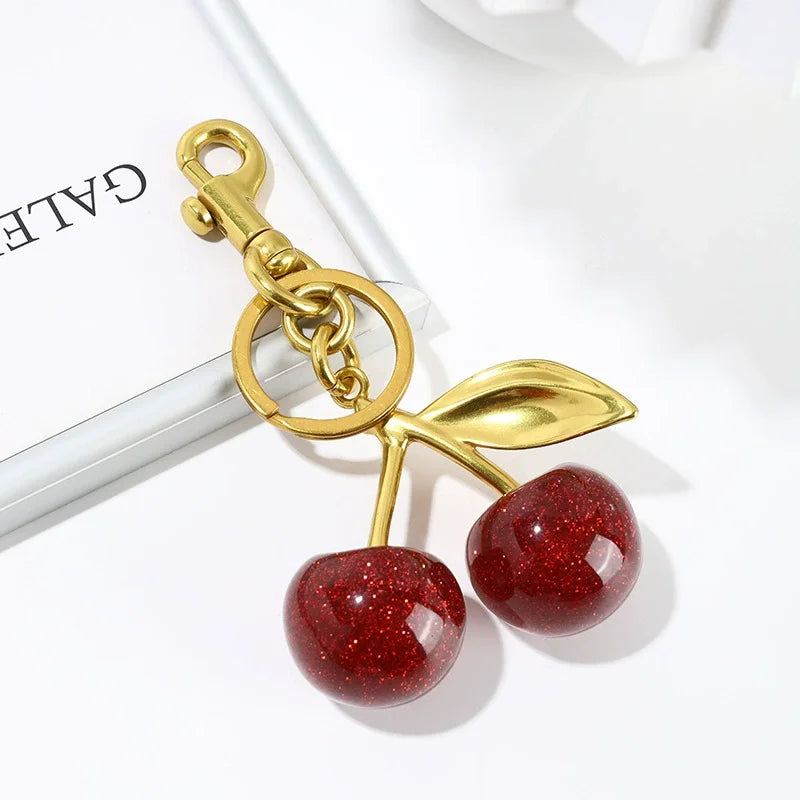 Gold Cherry Charm