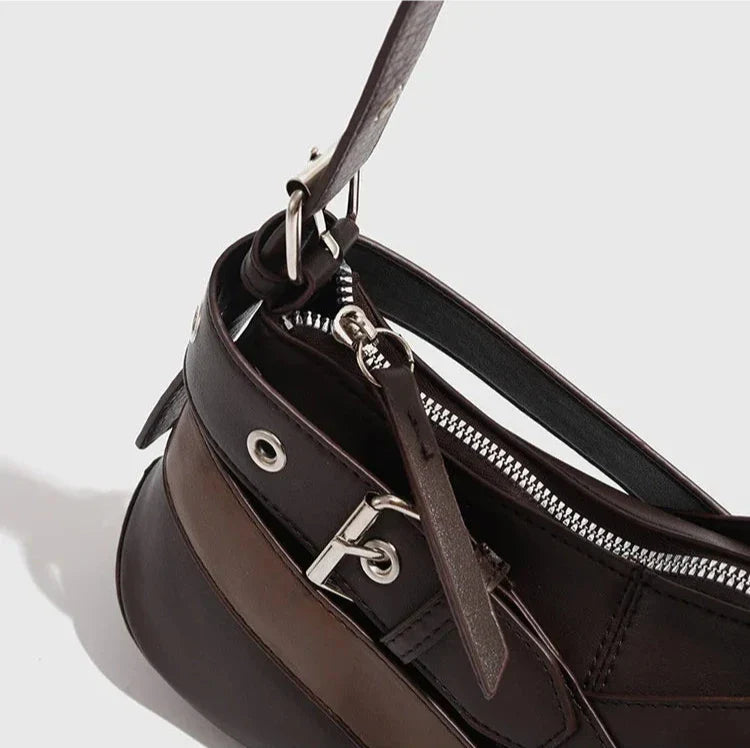 Elysian Buckle-Strap Shoulder Bag
