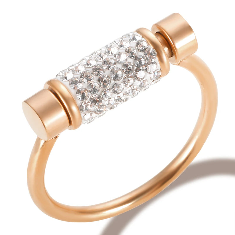 Scrolling Rotatable Anti-Stress Ring for Women