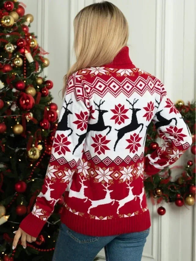 Elk Theme Couple Sweater