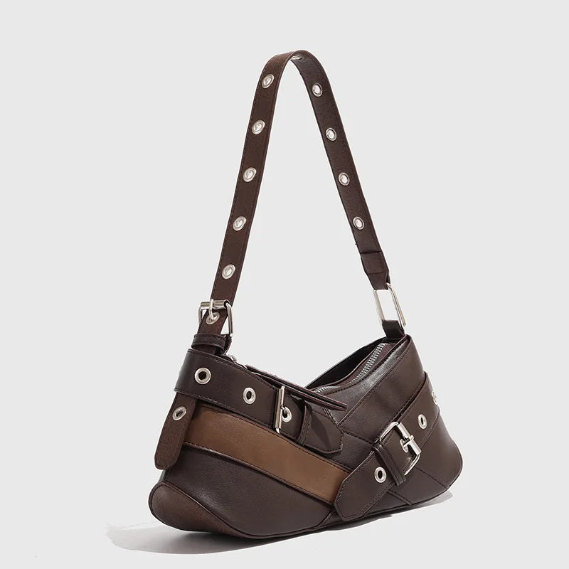 Elysian Buckle-Strap Shoulder Bag