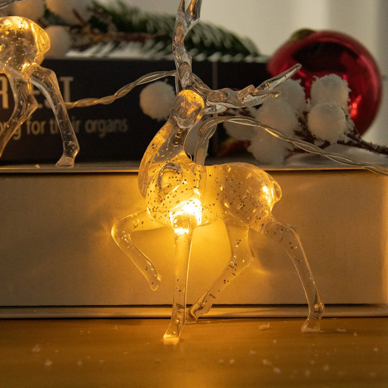 Christmas Reindeer with Warm Yellow LED Light (1 Pc)