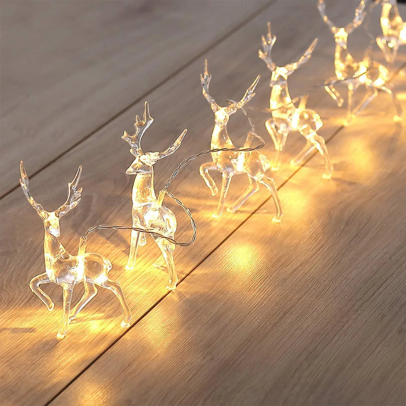 Christmas Reindeer with Warm Yellow LED Light (1 Pc)