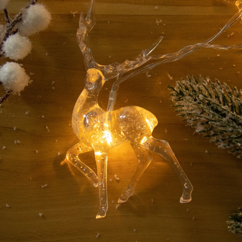 Christmas Reindeer with Warm Yellow LED Light (1 Pc)