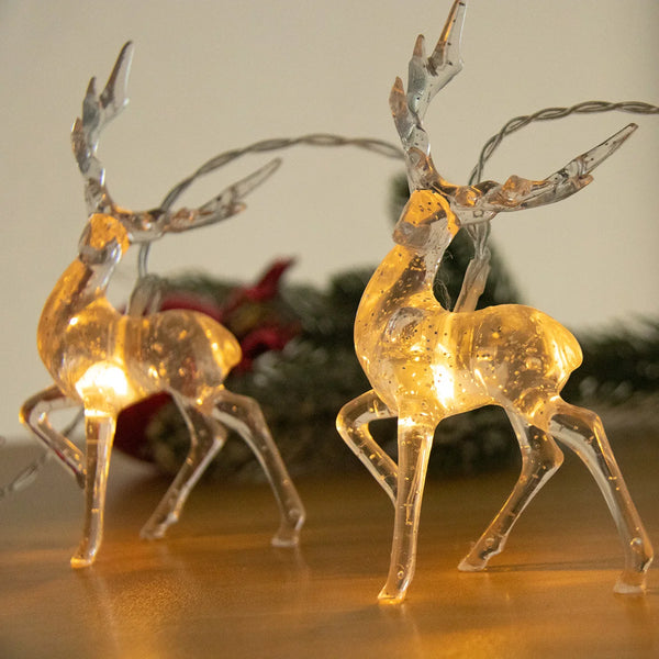 Christmas Reindeer with Warm Yellow LED Light (1 Pc)