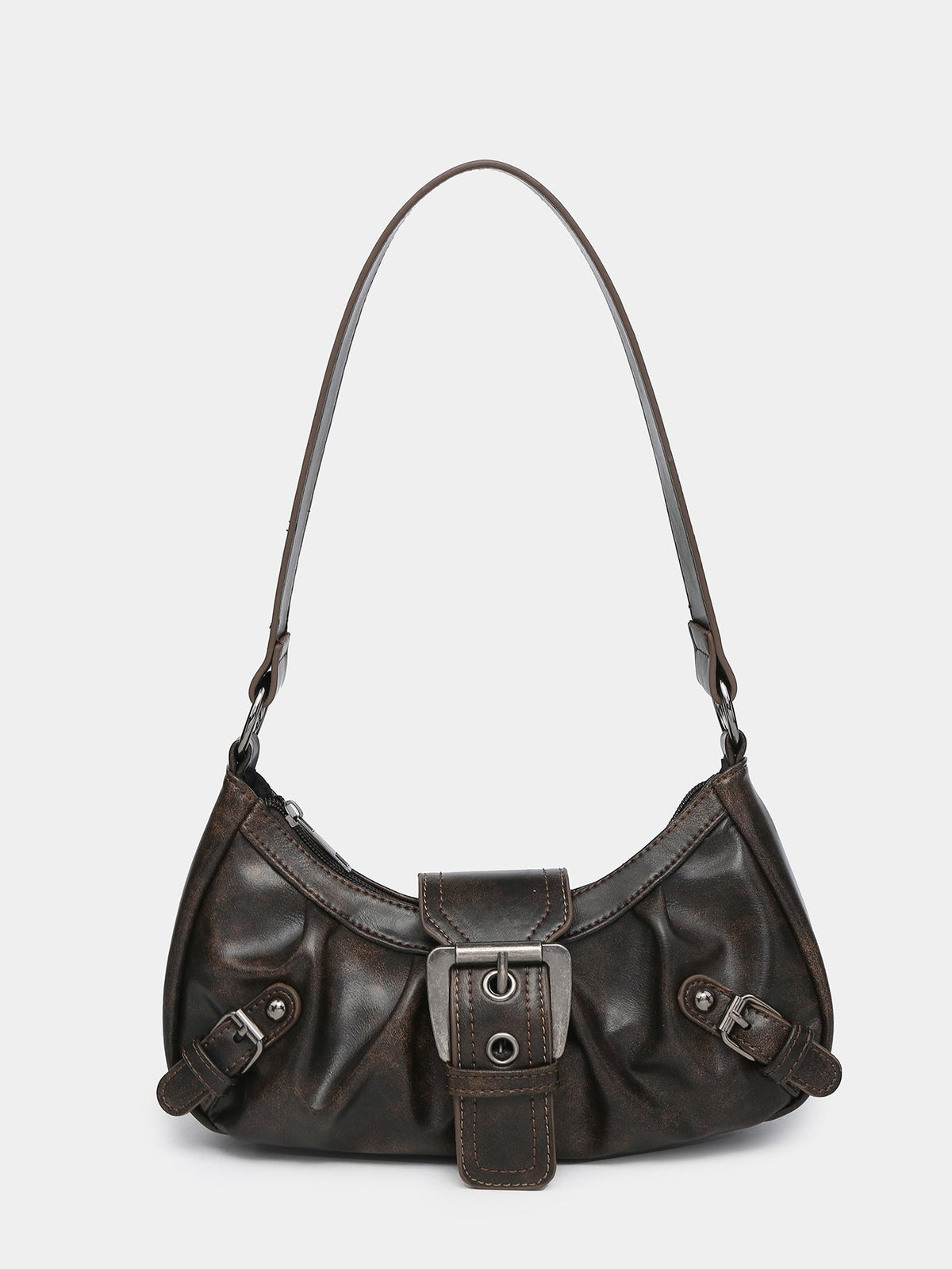 Sac hobo en cuir synthétique vieilli à boucle Urban Muse