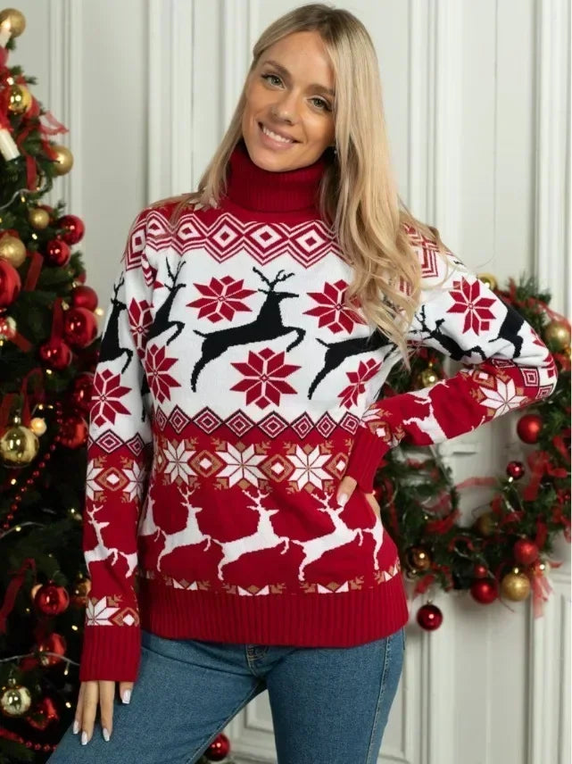 Elk Theme Couple Sweater