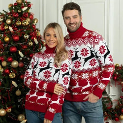 Elk Theme Couple Sweater