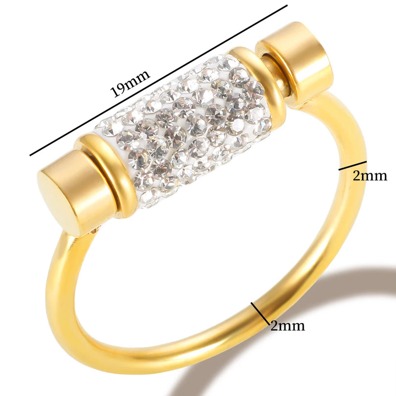 Scrolling Rotatable Anti-Stress Ring for Women