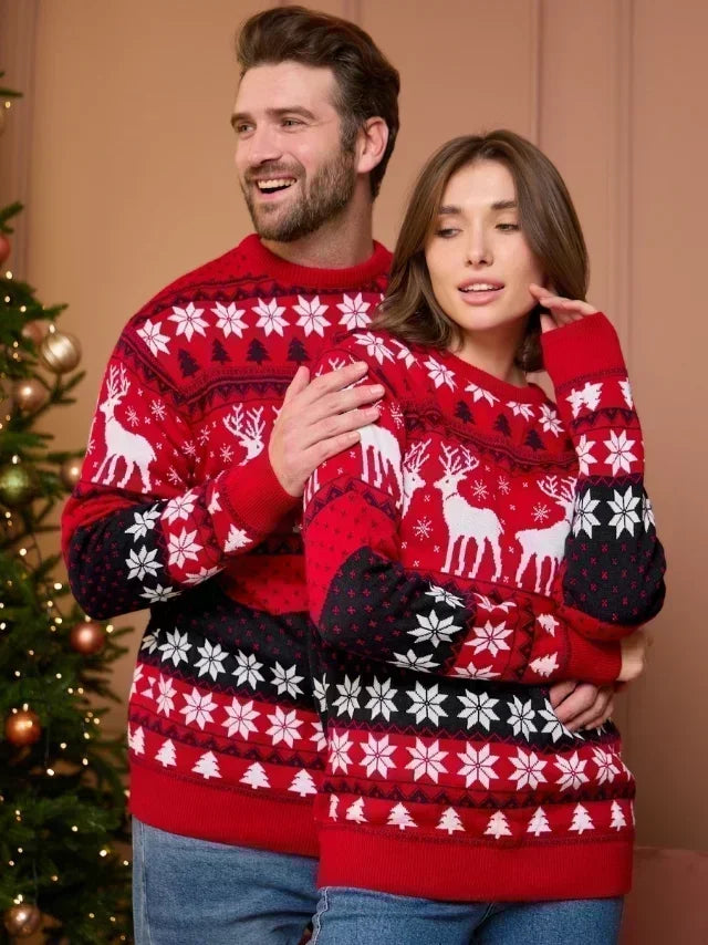 Classic Red Sweater for Christmas Couple