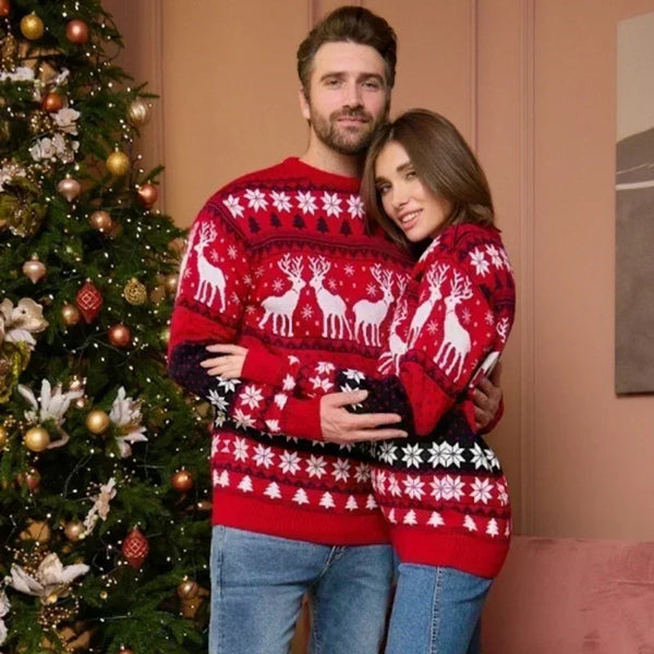 Classic Red Sweater for Christmas Couple