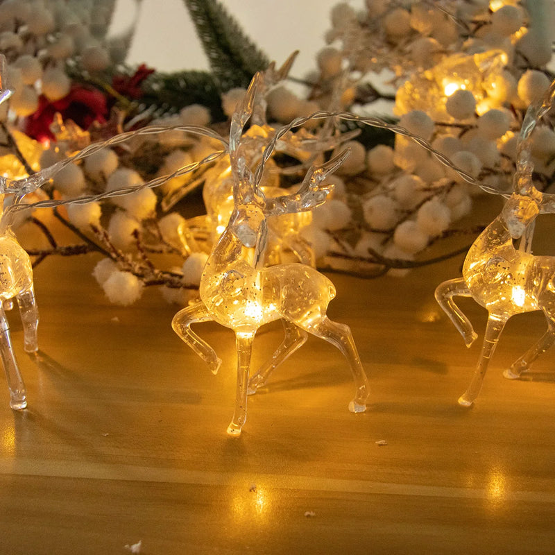 Christmas Reindeer with Warm Yellow LED Light (1 Pc)