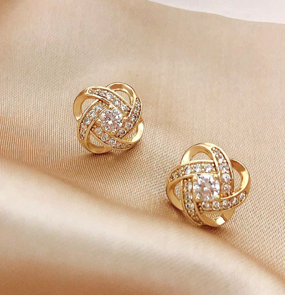 Elegant Ariadne Cross Hollow Geometric Stud Earrings – Exquisite Jewelry for Weddings & Parties