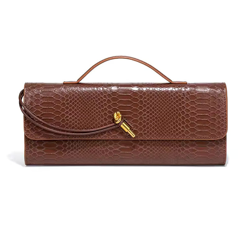 Pochette de soirée en serpentine exquise