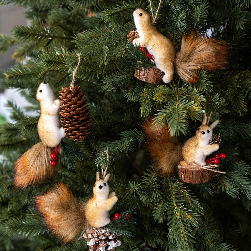 Squirrel for Christmas Tree Decoration (2 Pc)