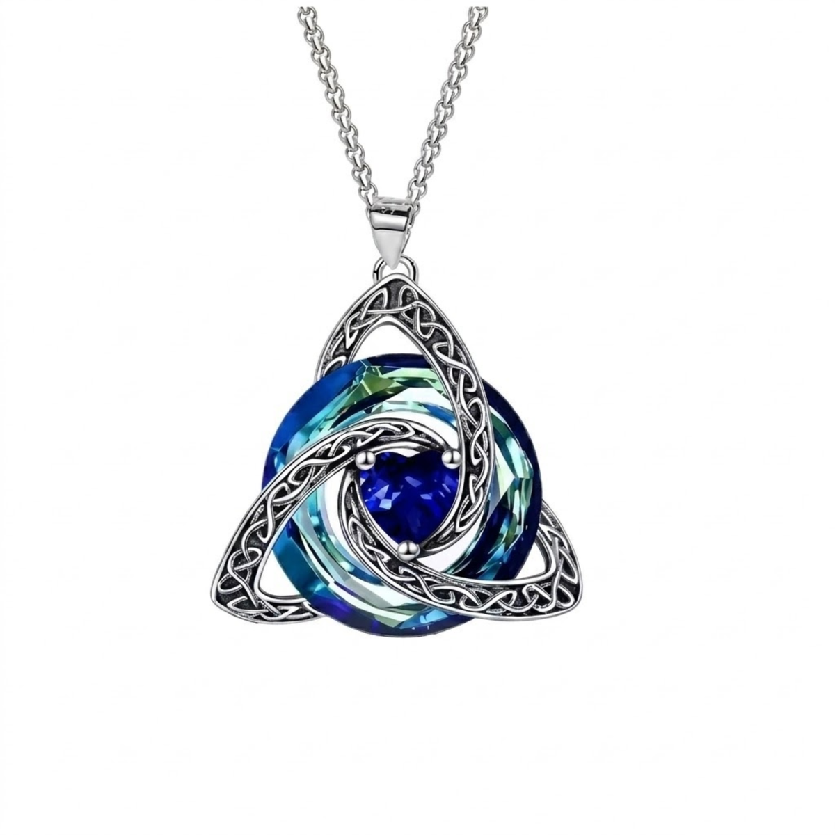 Hannah Trinity Knot Birthstone Pendant Necklace