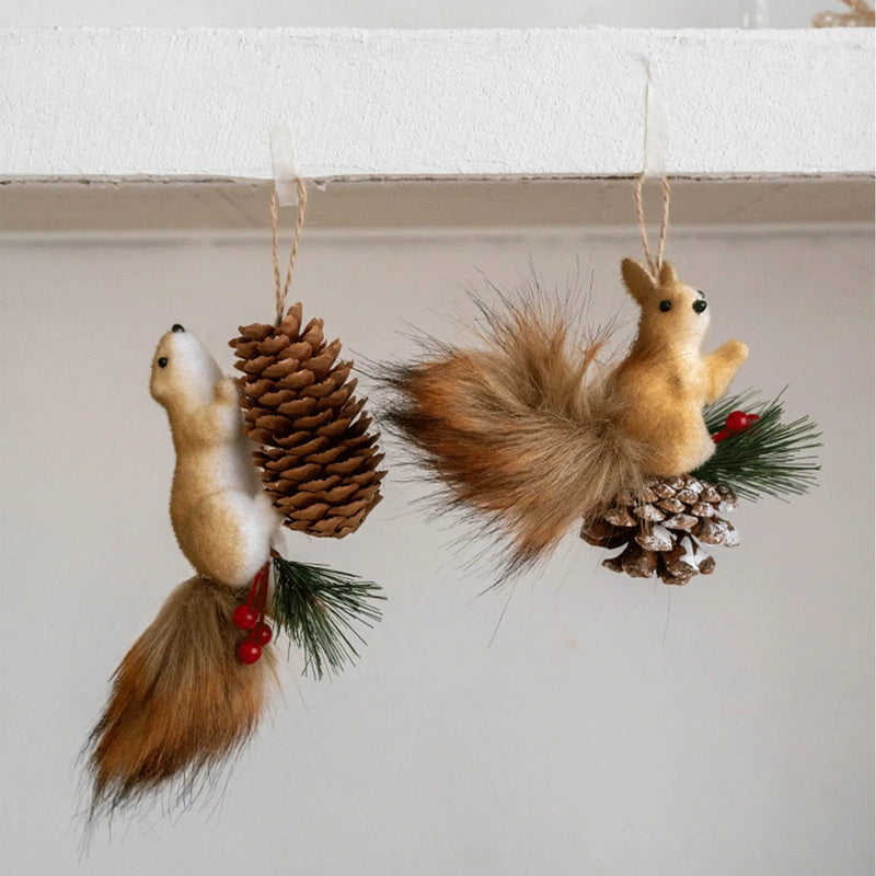 Squirrel for Christmas Tree Decoration (2 Pc)