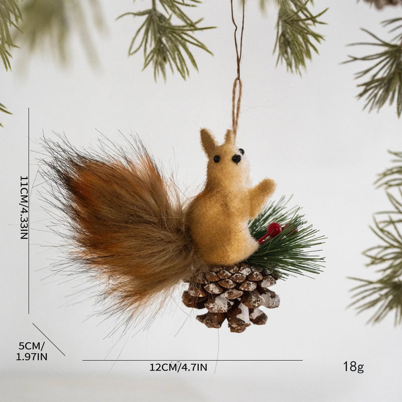 Squirrel for Christmas Tree Decoration (2 Pc)