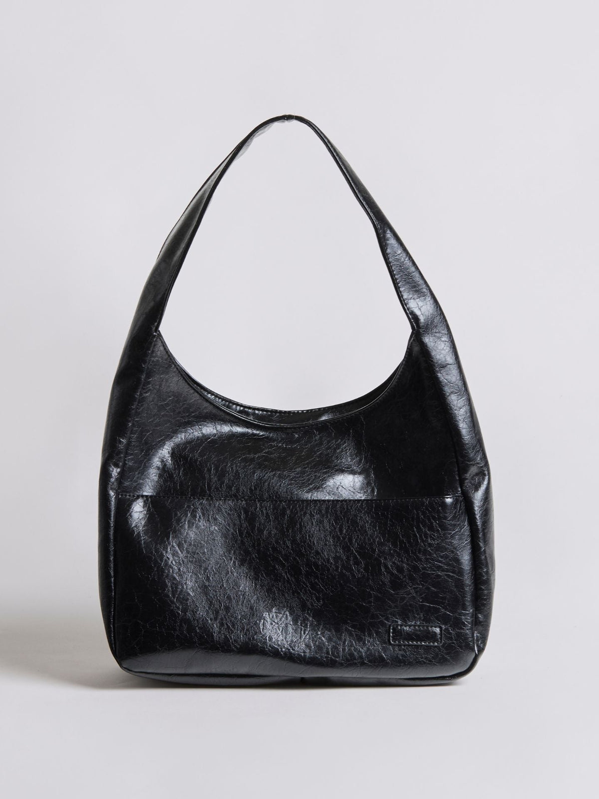 Chic Crescent Vegan Leather Shoulder Bag