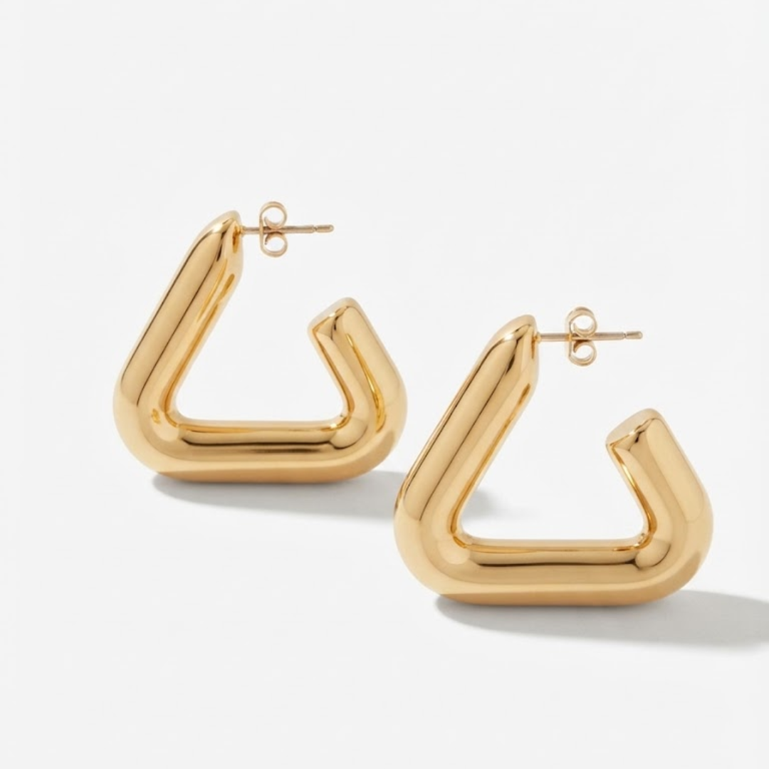 Livia Triangle Curve Earrings