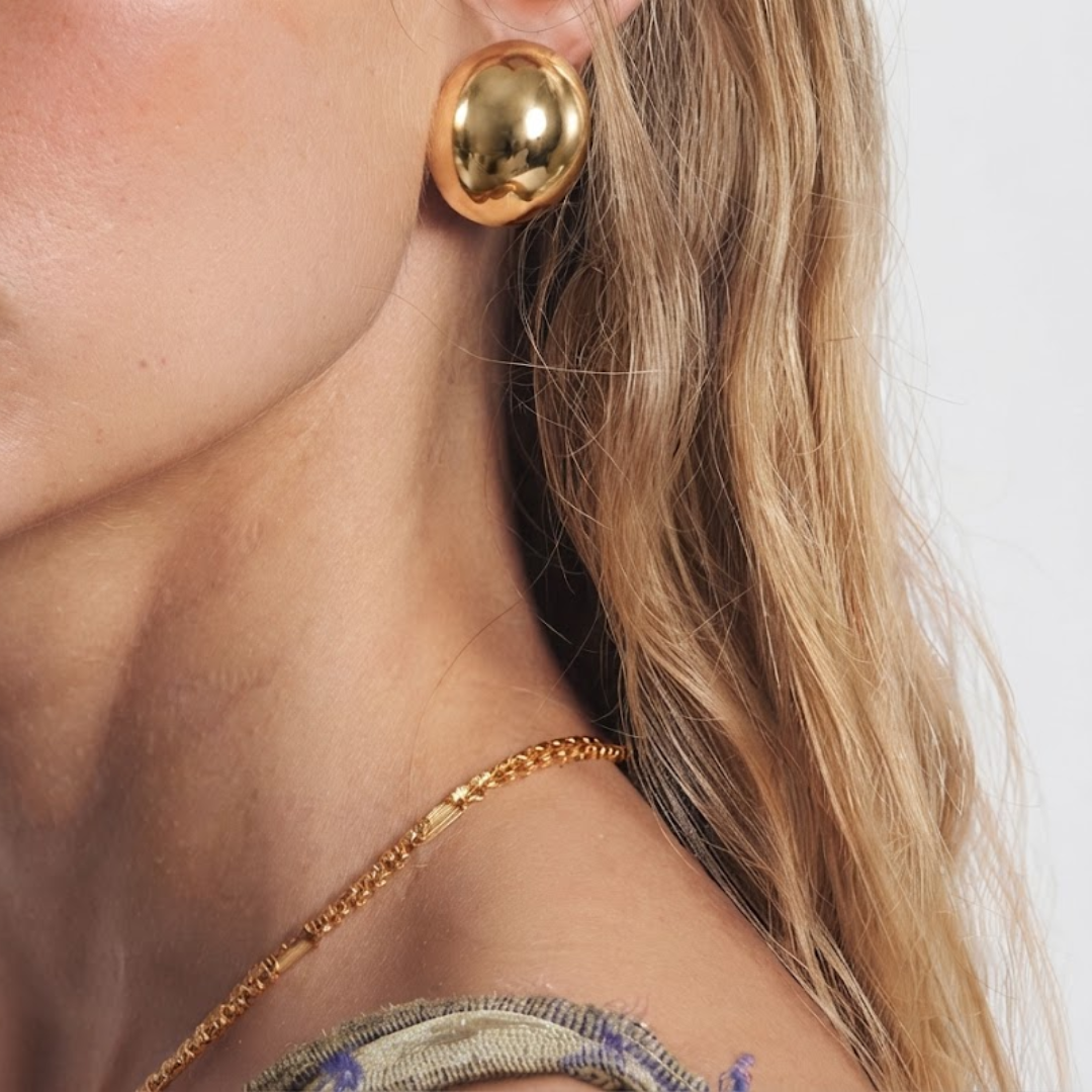 Zaria Sculpted Dome Earrings