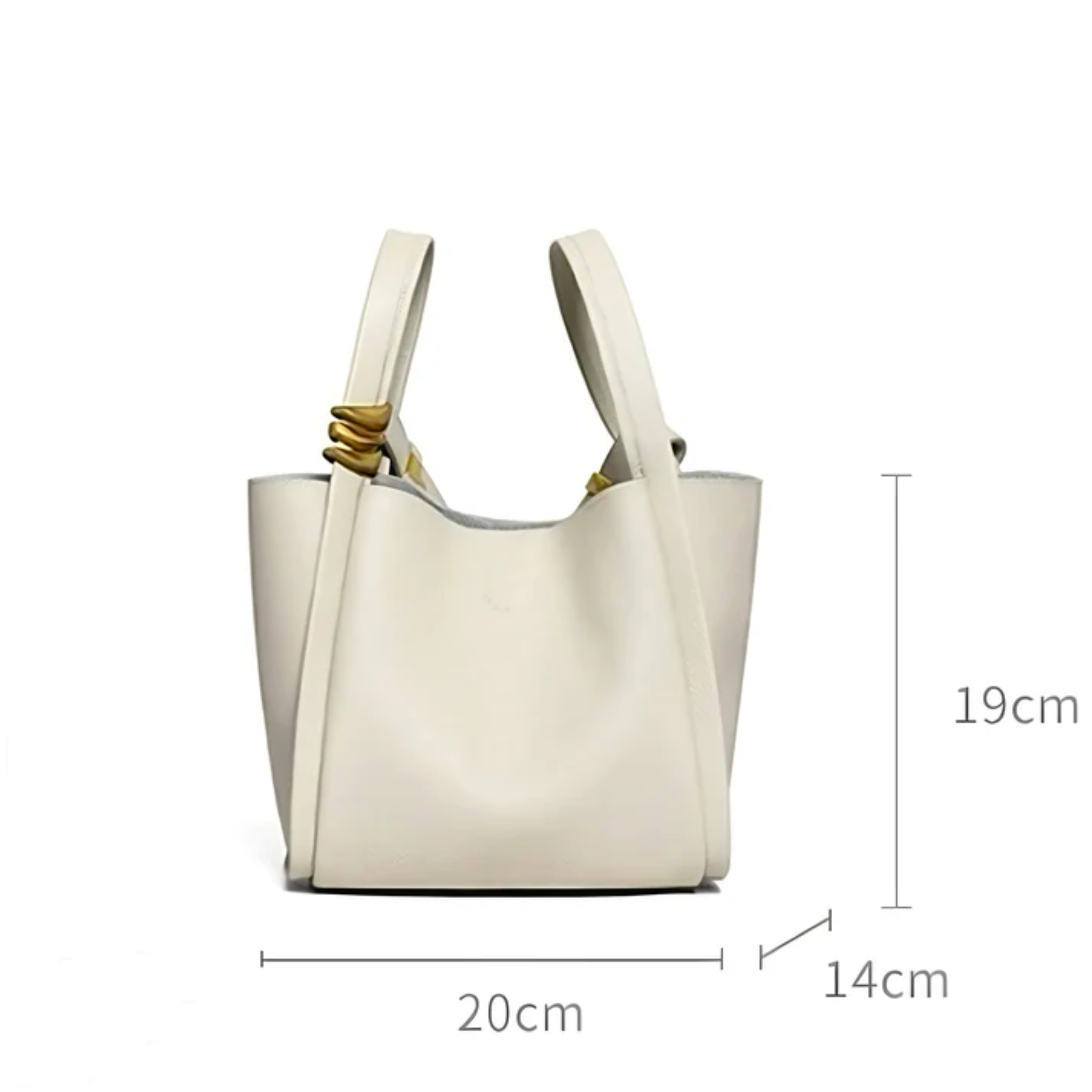 Nyra Genuine Leather Crossbody Bucket Bag