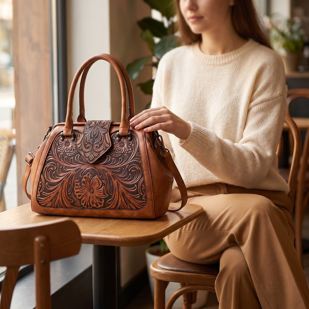 Amalfi Italian Leather Handbag – Timeless Elegance