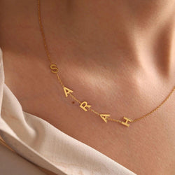 PERSONALISED SARA SIDE LETTER NECKLACE FOR WOMEN