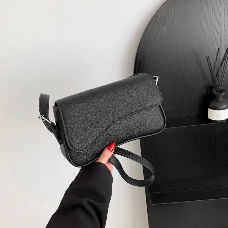 Celestia Curve Baguette Shoulder Bag