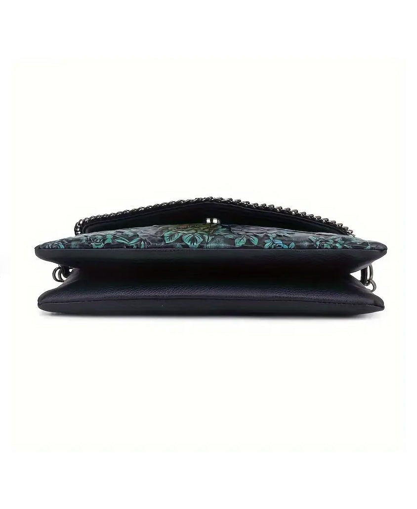 Borsa a tracolla con catena in velluto VelvetBloom Luxe